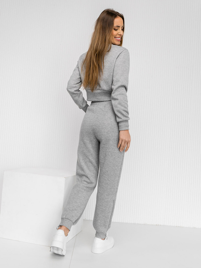 Chándal oversize de dos piezas para mujer gris Bolf 8C78A1