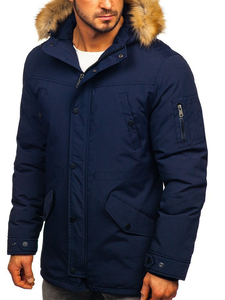 Chaqueta de invierno parka para hombre azul oscuro Bolf 1972