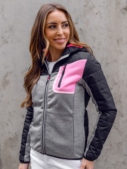 Sudadera/Chaqueta deportiva de transición para mujer color negro Bolf KSW4006A