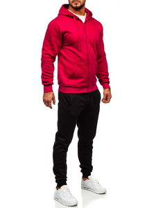 Chándal con capucha para hombre burdeos Bolf D004
