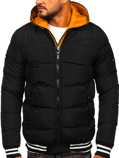 Chaqueta acolchada de invierno para hombre color negro Bolf 6900