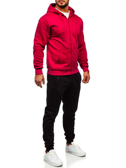 Chándal con capucha para hombre burdeos Bolf D004