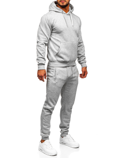 Conjunto con capucha para hombre gris Bolf D003