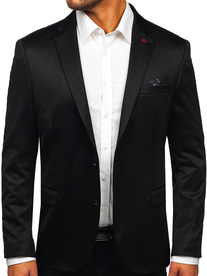Hombre Blazer elegante Negro Bolf 022