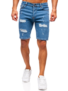 Pantalón corto vaquero para hombre azul Bolf 0786