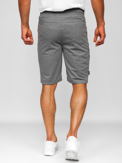 Pantalón corto deportivo para hombre gris y negro Bolf Q3876