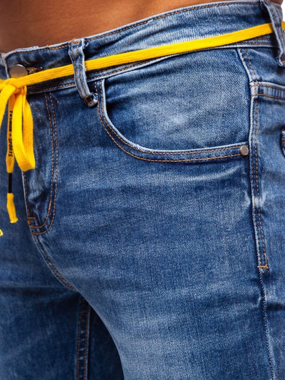 Pantalón vaquero skinny fit para hombre azul oscuro Bolf KX565