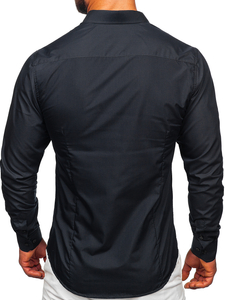 Camisa elegante grafito de manga larga para hombre Bolf 1703