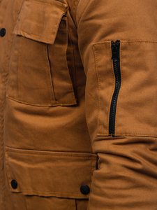 Chaqueta algodón de entretiempo para hombre camel Bolf 10290