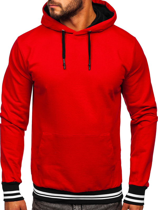Sudadera con capucha para hombre rojo Bolf 145369