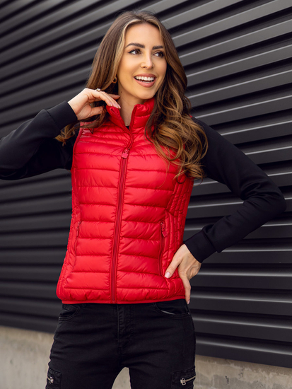 Chaleco acolchado para mujer rojo Bolf B2705A