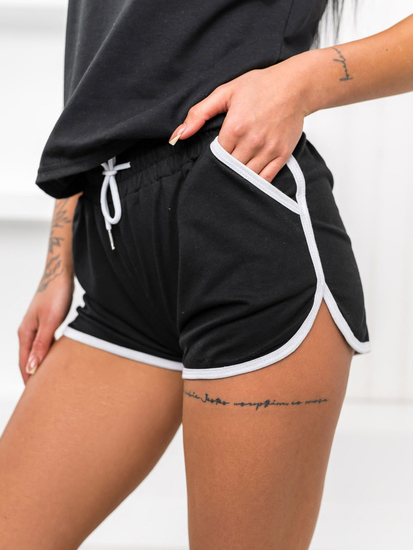 Pantalones cortos para mujer Negro Bolf 8K208A1