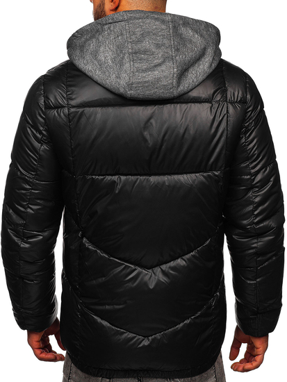 Chaqueta acolchada de invierno para hombre color negro Bolf B2906