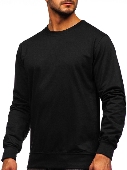 Sudadera para hombre sin capucha color negro Bolf B10001