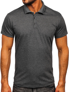 Camiseta polo de manga corta para hombre grafito Bolf 8T80