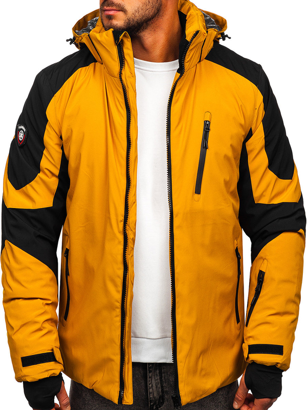 Chaqueta de invierno de esquí para hombre color camel Bolf 6576