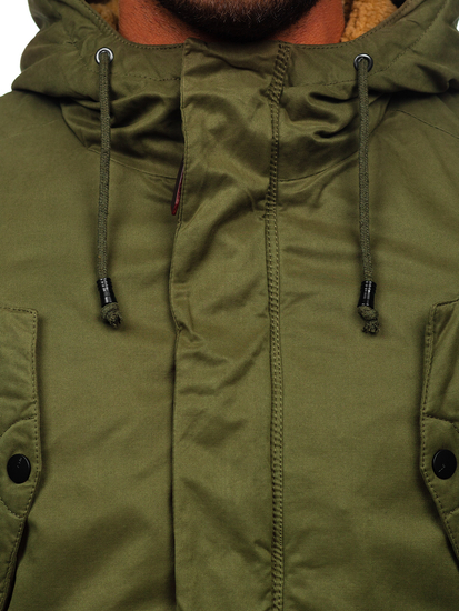 Chaqueta de invierno parka para hombre verde Bolf 1794