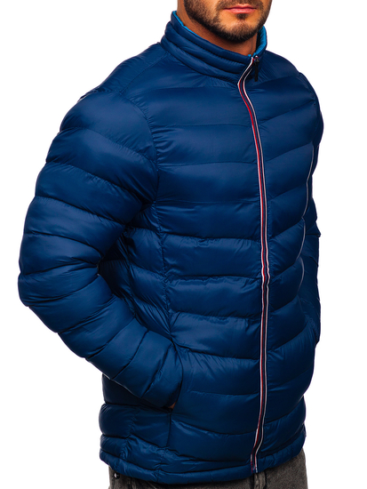 Chaqueta deportiva de invierno acolchada para hombre azul oscuro Bolf 1100