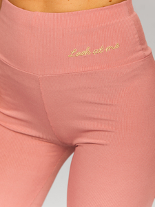 Leggings de rayas para mujer rosa Bolf W7501