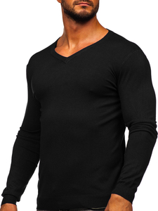 Jersey con escote de pico para hombre negro Bolf MMB601