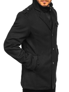 Abrigo de hombre negro Bolf 8853