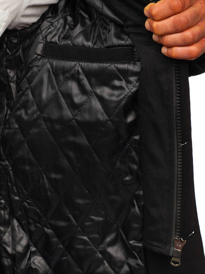 Abrigo de hombre negro Bolf 8853