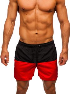 Hombre Bañador Negro-Rojo Bolf HM058A