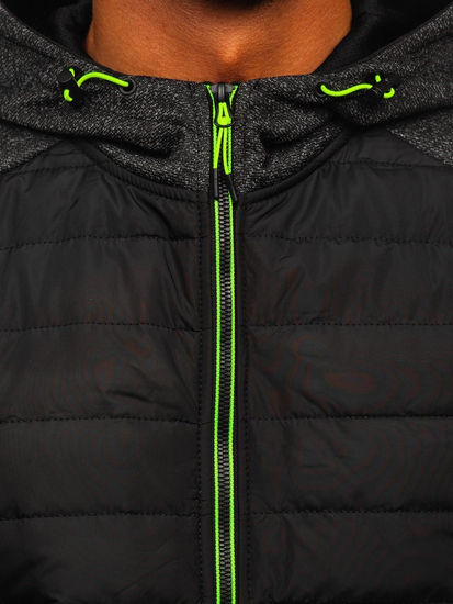 Chaqueta de entretiempo para hombre negro Bolf KS2155