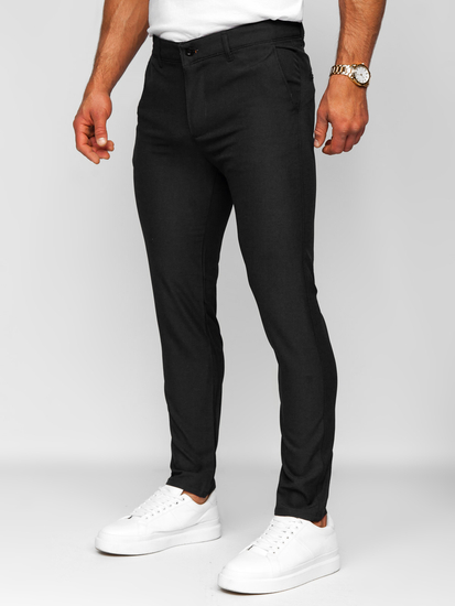 Pantalón chinos de tela para hombre negro Bolf 0031
