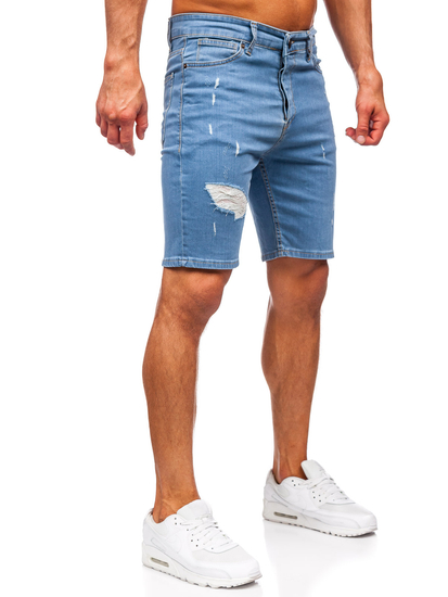 Pantalón corto vaquero para hombre azul oscuro Bolf 0429