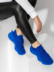 Calzado deportivo tipo sneakers para mujer azul Bolf G23