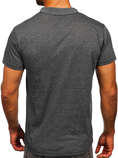 Camiseta polo de manga corta para hombre grafito Bolf 8T80