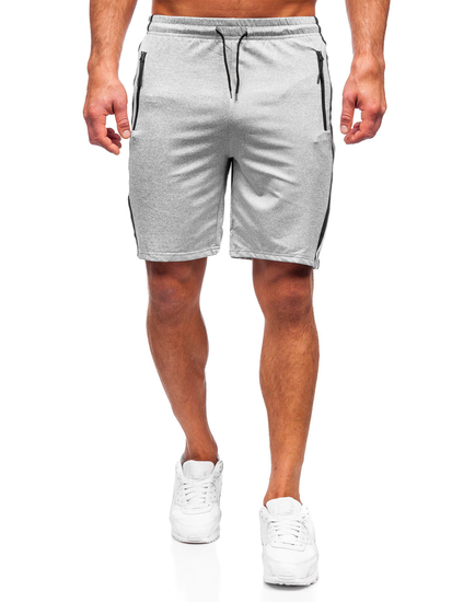 Pantalones cortos de chándal para hombre gris Bolf 68005