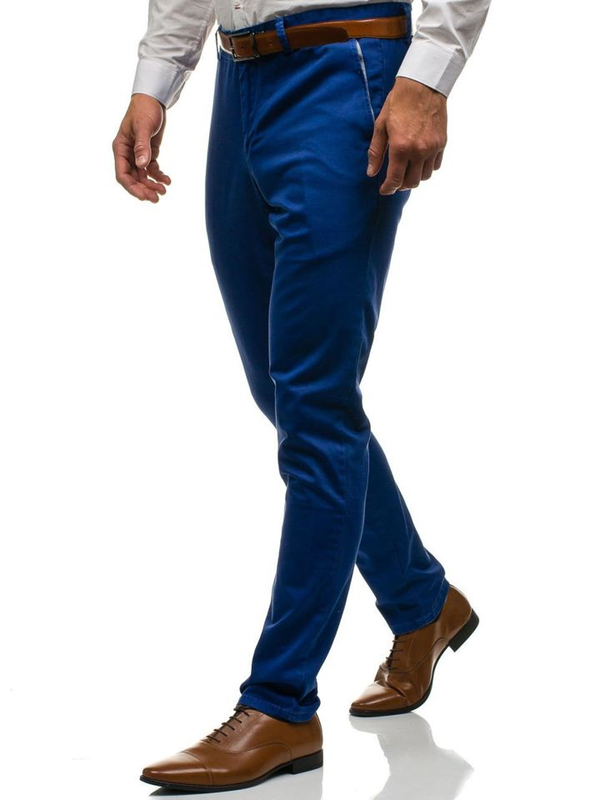 Pantalón de etiqueta para hombre azul Bolf 4326