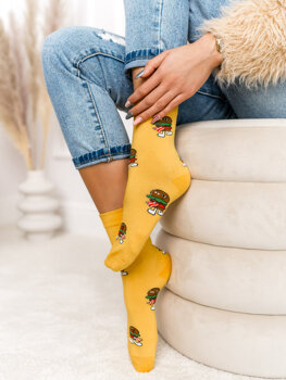 Calcetines para mujer amarillo Bolf WQ7625-5