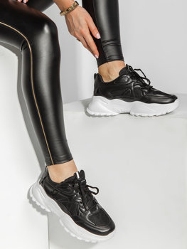 Calzado deportivo tipo sneakers para mujer negro Bolf SD5834