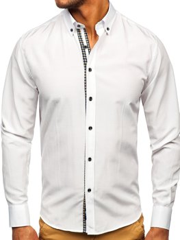 Camisa a manga larga para hombre color blanco Bolf 20715