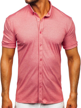 Camisa de manga corta para hombre rosa Bolf 2005