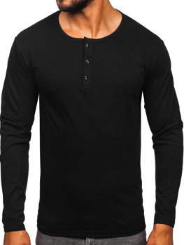 Camiseta a manga larga para hombre color negro Bolf 1114