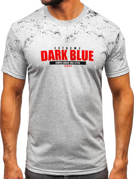 Camiseta algodón de manga corta para hombre gris Bolf 14725