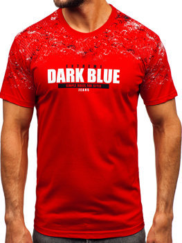 Camiseta algodón de manga corta para hombre rojo Bolf 14725