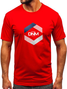 Camiseta algodón de manga corta para hombre rojo Bolf 14741