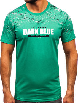 Camiseta algodón de manga corta para hombre verde Bolf 14725