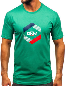 Camiseta algodón de manga corta para hombre verde Bolf 14741