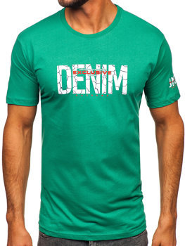 Camiseta algodón de manga corta para hombre verde Bolf 14746