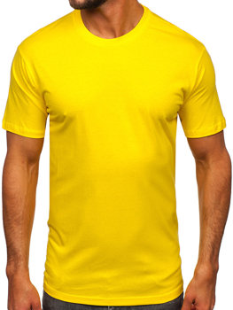 Camiseta algodón sin impresión para hombre amarillo Bolf 192397