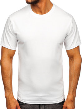 Camiseta algodón sin impresión para hombre blanco Bolf 192397