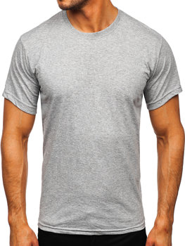 Camiseta algodón sin impresión para hombre gris oscuro Bolf 192397
