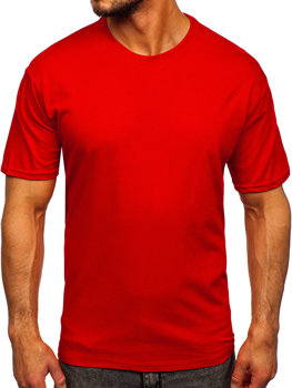 Camiseta algodón sin impresión para hombre rojo Bolf 192397