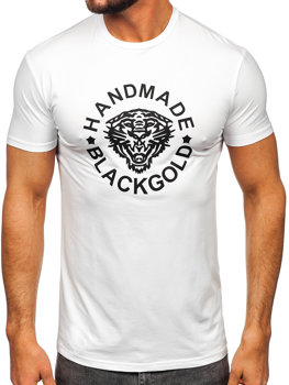 Camiseta de manga corta con impresión para hombre blanco Bolf MT3019